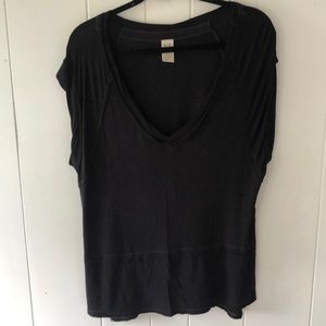 Free people black v neck shirt